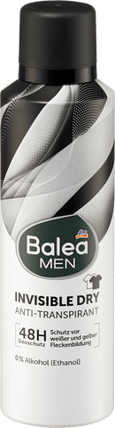 Balea MEN Déo Spray Anti-Transpirant Invisible Dry, 200 ml