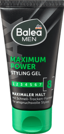 Gel coiffant Balea MEN, puissance maximale, format voyage, 30 ml