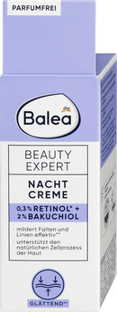 Balea Beauty Expert Crème de Nuit 0,3% Rétinol* &amp; 2% Bakuchiol, 30 ml