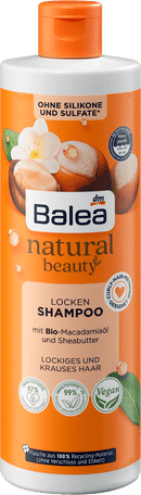 Balea Natural Beauty  Shampoo voor krullend haar, 400 ml