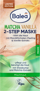 Balea Peeling & masker  2-Step Matcha Vanilla (2x 8 ml), 16 ml