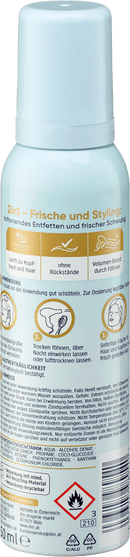Balea Droogshampoo-schuim voor de gevoelige hoofdhuid, 150 ml