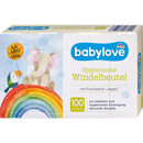 Sac à langer Babylove au parfum frais, 100 pièces