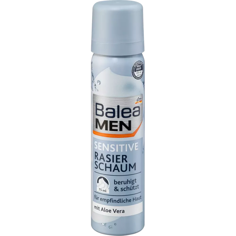 Balea MEN Sensitive scheerschuim reisformaat, 75 ml