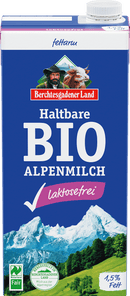 Berchtesgadener Land Melk, houdbare Alpenmelk, 1,5% vet, lactosevrij, 1 l