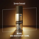 bruno banani Deospray Man Lavender Coffee Tonka Bean, 150 ml