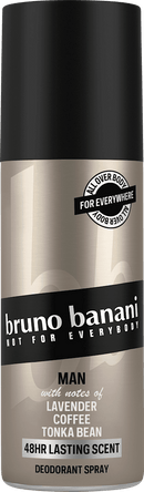 bruno banani Deospray Man Lavender Coffee Tonka Bean, 150 ml