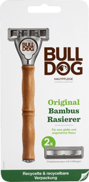 BULLDOG Scheermes, origineel bamboe + 2 mesjes, 1 stuk