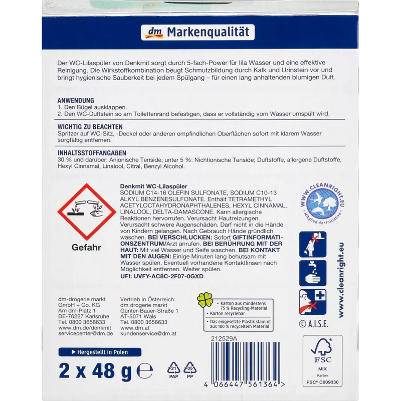 Denkmit Toiletpaarse conditioner, 96 g