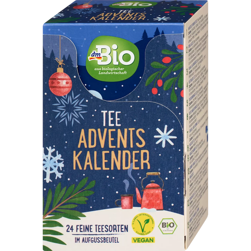 Calendrier de l'Avent dmBio 2025, 24 thés fins, 1 pièce
