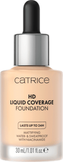 Catrice Make-up HD Fond de Teint Liquide Couvrance Porcelaine Beige 002, 30 ml
