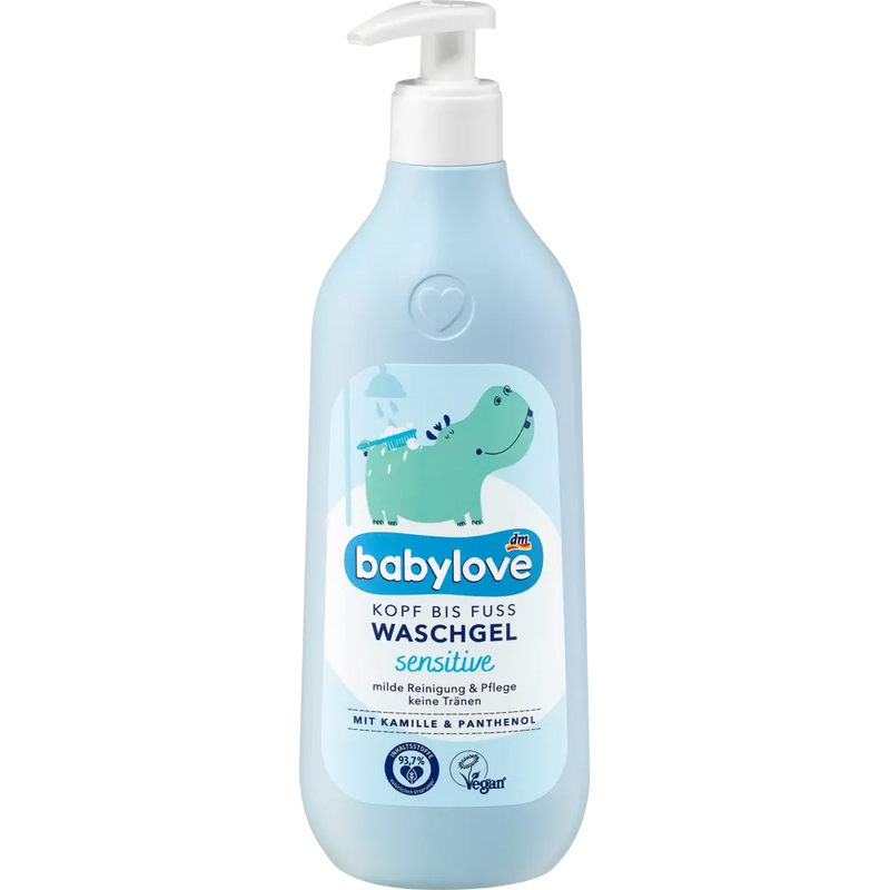 babylove Baby wasgel hoofd tot teen gevoelig, 500 ml