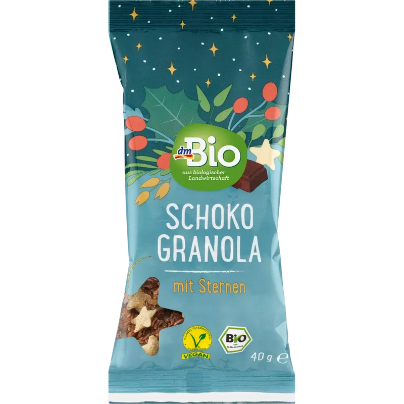 dmBio Chocolade muesli met sterren, adventskalender voor zelfontwerpen 2024, 40 g