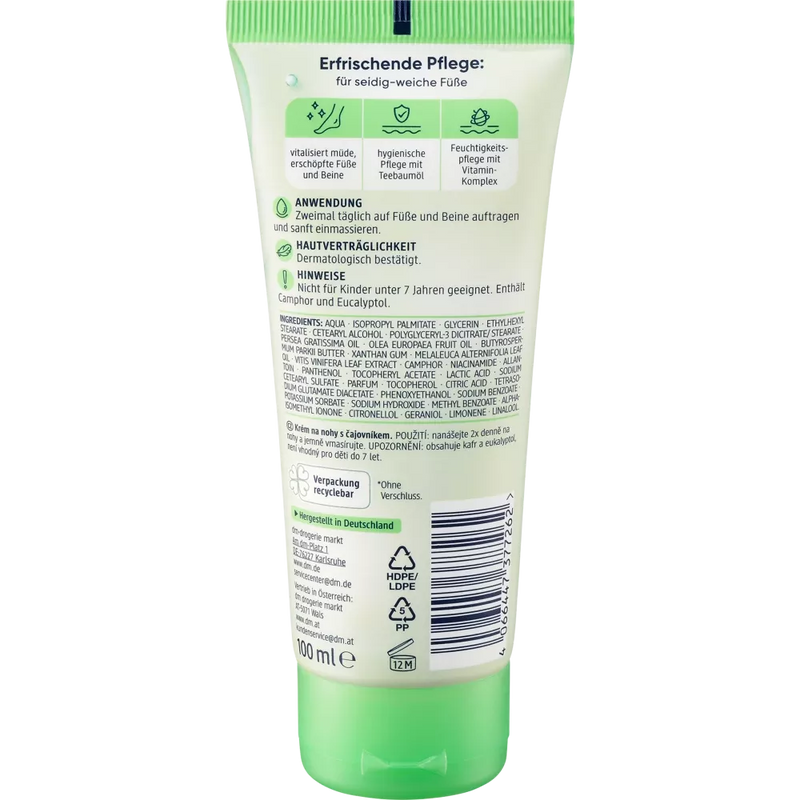 Balea Tea tree olie voetcrème, 100 ml