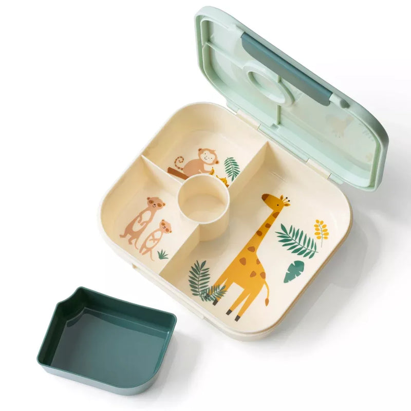 Boîte à lunch Babylove à compartiments beige/vert, 1 pièce