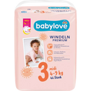 Couches Babylove Premium taille 3 Midi, (4-9 kg), 46 pièces