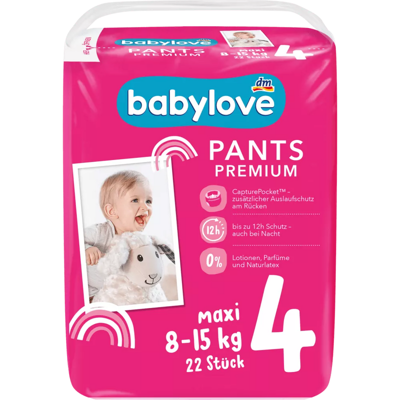 babylove Babybroek Premium maat 4 Maxi (8-15 kg), 22 stuks.