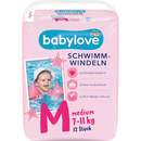 Couches de bain babylove taille M (7-11 kg), 12 pièces.