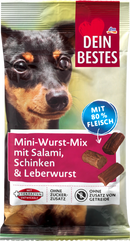 Dein Bestes Snack pour chiens, mini mélange de saucisses, 60 g