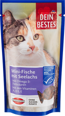 Dein Bestes Kattensnoepjes Mini-visjes met koolvis & omega-3-vetzuren, 65 g