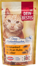 Dein Bestes Kattensnoepjes met kip & lever, een klassieker uit oma’s keuken