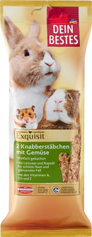 Dein Bestes Snack pour rongeurs, Exquisit, Bâtonnets à grignoter aux légumes, 2 pièces, 112 g