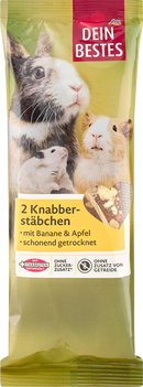 Dein Bestes Snack pour rongeurs, bâtonnets à grignoter à la banane et à la pomme, Naturverliebt, 140 g