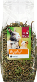 Dein Bestes Snack pour rongeurs et lapins nains, Naturverliebt, pissenlit aux soucis, 150 g
