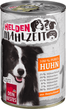 Dein Bestes Nourriture humide pour chiens, Heldenmahlzeit, 100 % pur poulet, 400 g