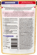 Dein Bestes Nourriture humide pour chats, Naturverliebt, 60 % bœuf avec morceaux de viande savoureux, 85 g