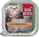 Dein Bestes Natvoer voor katten en kittens, rijk aan kip in saus, Junior, 100 g