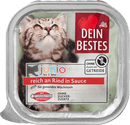 Dein Bestes Nourriture humide pour chats, riche en boeuf en sauce, Junior, 100 g