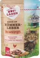 Dein Bestes Nourriture humide pour chats, magasin de la ferme riche en foie de poulet, 85 g