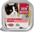 Dein Bestes Nourriture humide pour chats au veau et à la volaille, 100 g