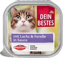 Dein Bestes Natvoer voor katten met zalm en forel in saus, 100 g