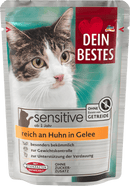Dein Bestes Natvoer voor katten, rijk aan kip, voor gevoelige katten, 100 g