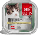 Dein Bestes Nourriture humide pour chats, Sensitive, riche en dinde, 100 g