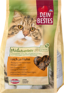 Croquettes pour chat Dein Bestes, Amoureux de la nature, au poulet et à la dinde, 500 g