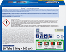 Tablettes nettoyantes anticalcaires pour machine à laver Denkmit, 60 pièces.