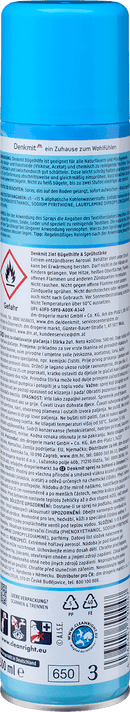 Spray d'aide au repassage et d'amidon Denkmit 2 en 1, 500 ml