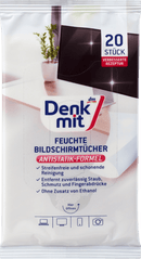 Lingettes nettoyantes humides pour écran Denkmit, 20 pièces.