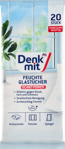 Chiffons de nettoyage humides Denkmit pour vitres, 20 pièces.
