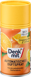 Denkmit Luchtverfrisser Automatische geurspray Oranjemagie & Citroen Navulverpakking, 250 ml