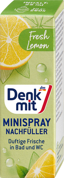 Denkmit Luchtverfrisser minispray Fresh Lemon navulverpakking, 25 ml