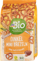dmBio Snack, Mini bretzels, épeautre, sans sel, 125 g