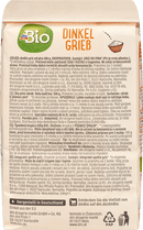dmBio Speltgriesmeel, 500 g