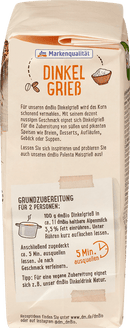 dmBio Speltgriesmeel, 500 g