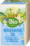 dmBio Kruidenthee Bergkruiden met groene haver, citroenmelisse & vlierbloesem (20 zakjes), 35 g