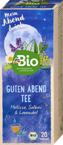 dmBio Kruidenthee "Guten Abend" met citroenmelisse, lavendel & venkel (20 zakjes), 30 g