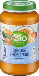 dmBio Menu: couscous met groenten, vanaf de 8e maand, 220 g